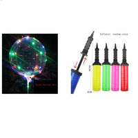 HKM-038931 Glowing Decorative Round Balloon - Transparent PVC with Three-Speed Switch