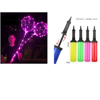 HKM-038931 Glowing Decorative Round Balloon - Transparent PVC with Three-Speed Switch