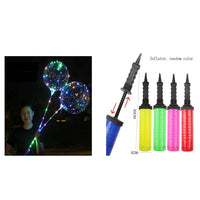 HKM-038931 Glowing Decorative Round Balloon - Transparent PVC with Three-Speed Switch