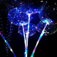 HKM-038931 Glowing Decorative Round Balloon - Transparent PVC with Three-Speed Switch