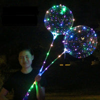 HKM-038931 Glowing Decorative Round Balloon - Transparent PVC with Three-Speed Switch