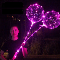 HKM-038931 Glowing Decorative Round Balloon - Transparent PVC with Three-Speed Switch