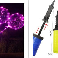 HKM-038931 Glowing Decorative Round Balloon - Transparent PVC with Three-Speed Switch