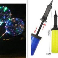 HKM-038931 Glowing Decorative Round Balloon - Transparent PVC with Three-Speed Switch