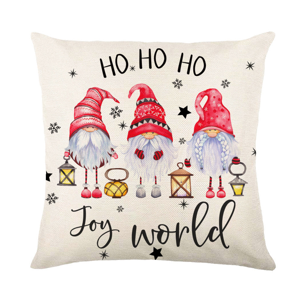 KTX-038995 Christmas Snowflake Decorative Pillow Covers - Soft Square Throw Cushion Cases for Home and Sofa Decor