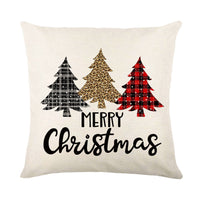 HKM-038995 Christmas Snowflake Decorative Pillow Covers - Soft Square Throw Cushion Cases for Home and Sofa Decor