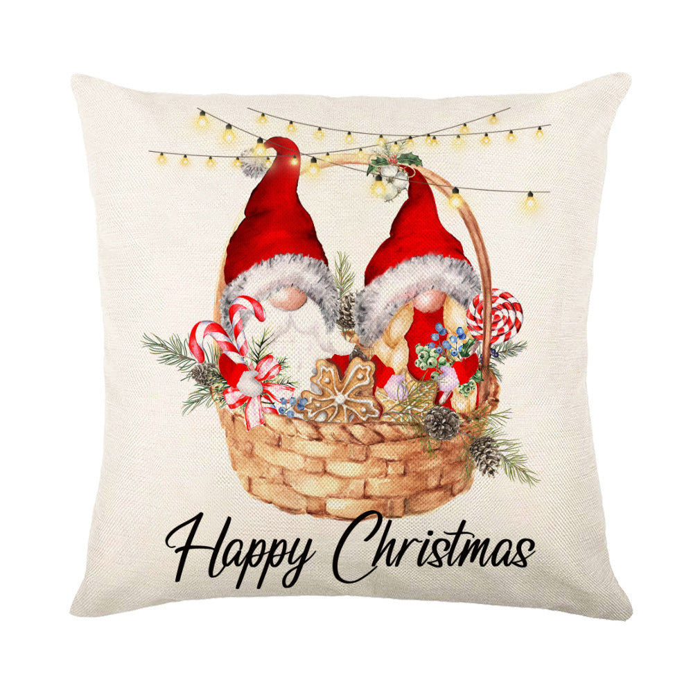 KTX-038995 Christmas Snowflake Decorative Pillow Covers - Soft Square Throw Cushion Cases for Home and Sofa Decor
