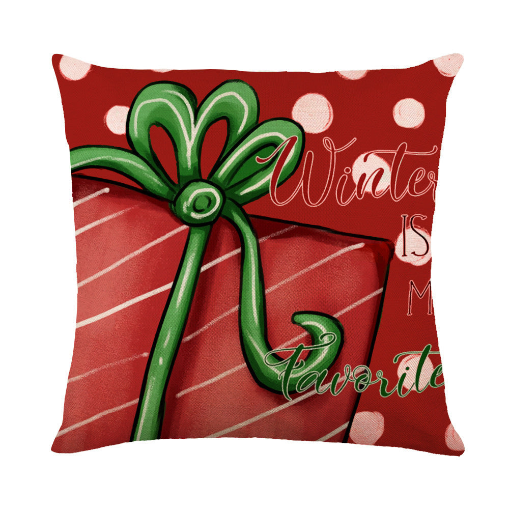 KTX-038995 Christmas Snowflake Decorative Pillow Covers - Soft Square Throw Cushion Cases for Home and Sofa Decor