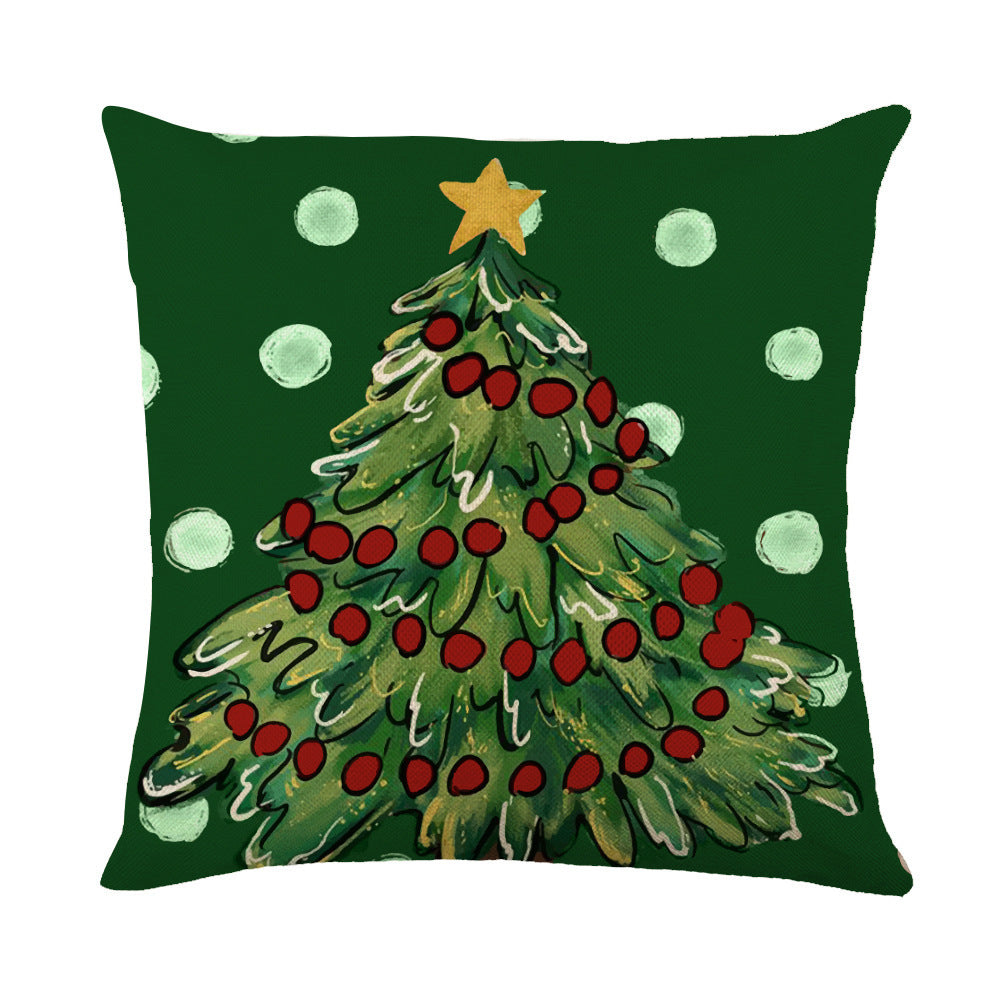 KTX-038995 Christmas Snowflake Decorative Pillow Covers - Soft Square Throw Cushion Cases for Home and Sofa Decor