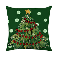 HKM-038995 Christmas Snowflake Decorative Pillow Covers - Soft Square Throw Cushion Cases for Home and Sofa Decor