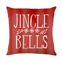 HKM-038995 Christmas Snowflake Decorative Pillow Covers - Soft Square Throw Cushion Cases for Home and Sofa Decor