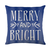 HKM-038995 Christmas Snowflake Decorative Pillow Covers - Soft Square Throw Cushion Cases for Home and Sofa Decor