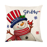 HKM-038995 Christmas Snowflake Decorative Pillow Covers - Soft Square Throw Cushion Cases for Home and Sofa Decor