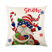 HKM-038995 Christmas Snowflake Decorative Pillow Covers - Soft Square Throw Cushion Cases for Home and Sofa Decor