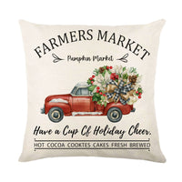 HKM-038995 Christmas Snowflake Decorative Pillow Covers - Soft Square Throw Cushion Cases for Home and Sofa Decor
