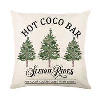 HKM-038995 Christmas Snowflake Decorative Pillow Covers - Soft Square Throw Cushion Cases for Home and Sofa Decor