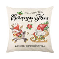 HKM-038995 Christmas Snowflake Decorative Pillow Covers - Soft Square Throw Cushion Cases for Home and Sofa Decor