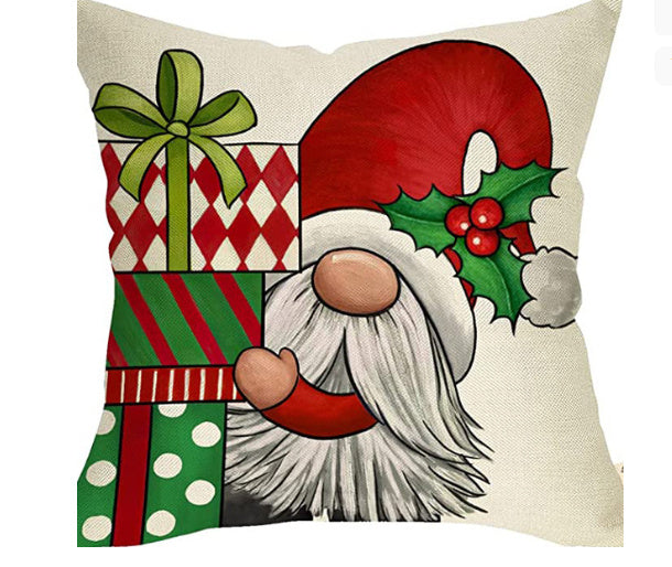 KTX-038995 Christmas Snowflake Decorative Pillow Covers - Soft Square Throw Cushion Cases for Home and Sofa Decor