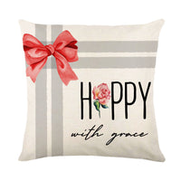 HKM-038995 Christmas Snowflake Decorative Pillow Covers - Soft Square Throw Cushion Cases for Home and Sofa Decor
