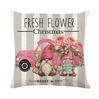 HKM-038995 Christmas Snowflake Decorative Pillow Covers - Soft Square Throw Cushion Cases for Home and Sofa Decor