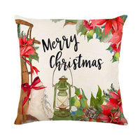 HKM-038995 Christmas Snowflake Decorative Pillow Covers - Soft Square Throw Cushion Cases for Home and Sofa Decor