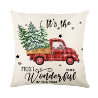 HKM-038995 Christmas Snowflake Decorative Pillow Covers - Soft Square Throw Cushion Cases for Home and Sofa Decor