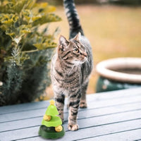 HKM-038995 Interactive Tree-Shaped Cat Toy with Catnip Balls and Dual Track Design for Engaging Play and Exercise