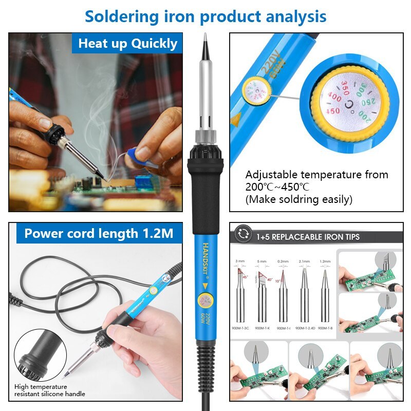 HKM-038995 Multifunctional Screwdriver and Soldering Tool Kit for Electronics Repair