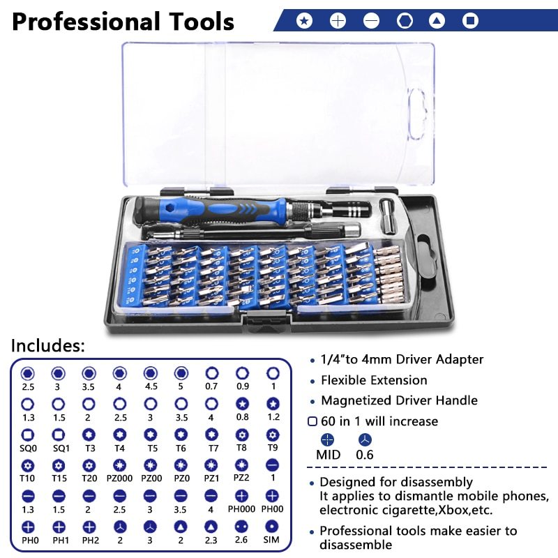 HKM-038995 Multifunctional Screwdriver and Soldering Tool Kit for Electronics Repair