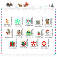 HKM-039123 Christmas Soft Pottery Polymer Clay Beads - Santa Claus and Elk Designs, 6mm, Pack of 100