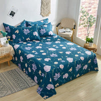 HKM-039123 Cotton Solid Color Twill Bed Sheets for Single and Double Beds
