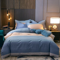 HKM-039123 Cotton Solid Color Twill Bed Sheets for Single and Double Beds
