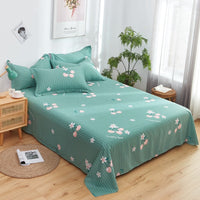 HKM-039123 Cotton Solid Color Twill Bed Sheets for Single and Double Beds