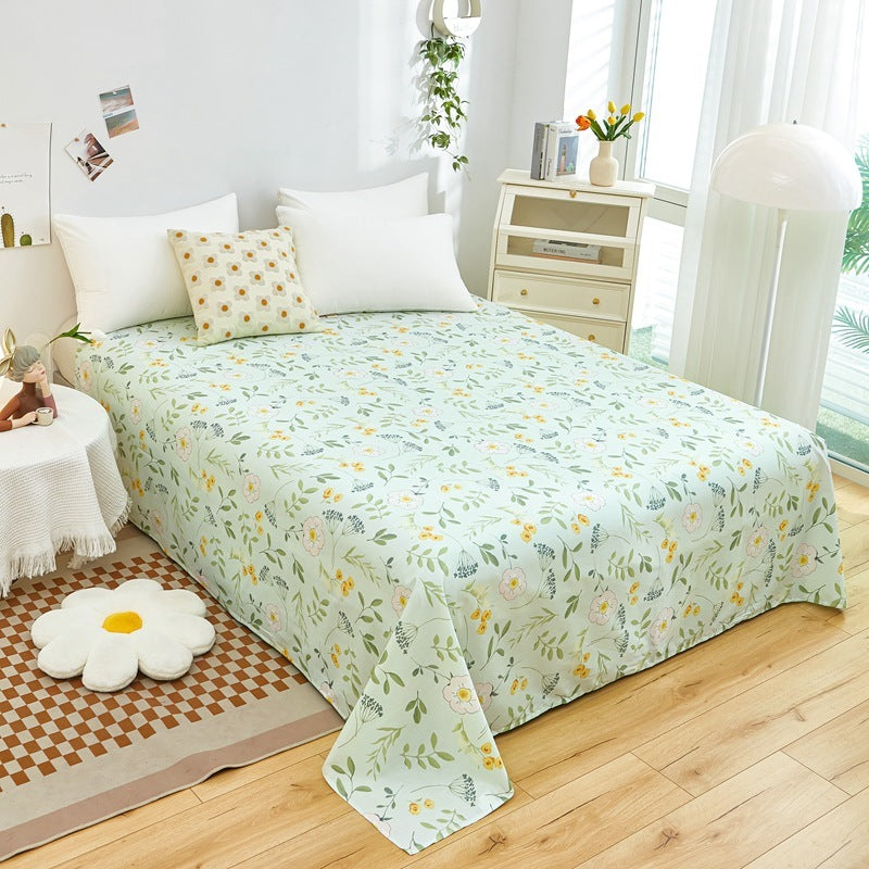 HKM-039123 Cotton Solid Color Twill Bed Sheets for Single and Double Beds