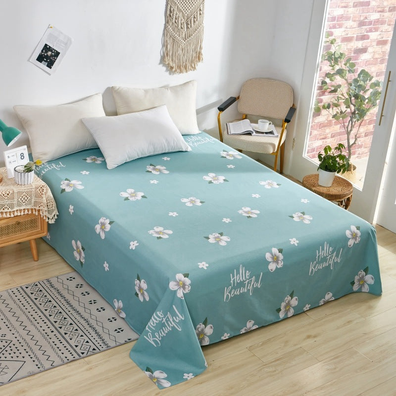 HKM-039123 Cotton Solid Color Twill Bed Sheets for Single and Double Beds