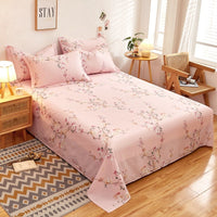 HKM-039123 Cotton Solid Color Twill Bed Sheets for Single and Double Beds