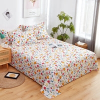 HKM-039123 Cotton Solid Color Twill Bed Sheets for Single and Double Beds