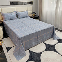 HKM-039123 Cotton Solid Color Twill Bed Sheets for Single and Double Beds