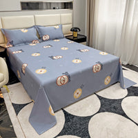 HKM-039123 Cotton Solid Color Twill Bed Sheets for Single and Double Beds
