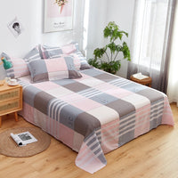 HKM-039123 Cotton Solid Color Twill Bed Sheets for Single and Double Beds