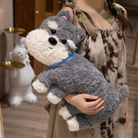 HKM-039123 Cute Plush Dog Pillow - 50cm Soft Toy for Teens in Brown, Black, and Gray