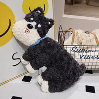 HKM-039123 Cute Plush Dog Pillow - 50cm Soft Toy for Teens in Brown, Black, and Gray