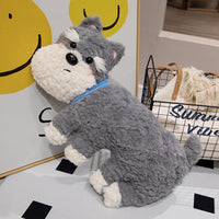 HKM-039123 Cute Plush Dog Pillow - 50cm Soft Toy for Teens in Brown, Black, and Gray