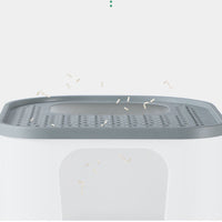 HKM-039251 Closed Cat Litter Box with Splash Prevention in Gray and Pink