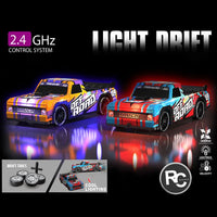 HKM-039315 1:16 High Speed Remote Control Drift Car - 4WD Pickup Stunt Vehicle with Luminous Design, Indoor-Outdoor Fun