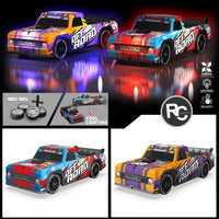 HKM-039315 1:16 High Speed Remote Control Drift Car - 4WD Pickup Stunt Vehicle with Luminous Design, Indoor-Outdoor Fun