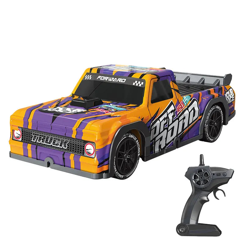 HKM-039315 1:16 High Speed Remote Control Drift Car - 4WD Pickup Stunt Vehicle with Luminous Design, Indoor-Outdoor Fun