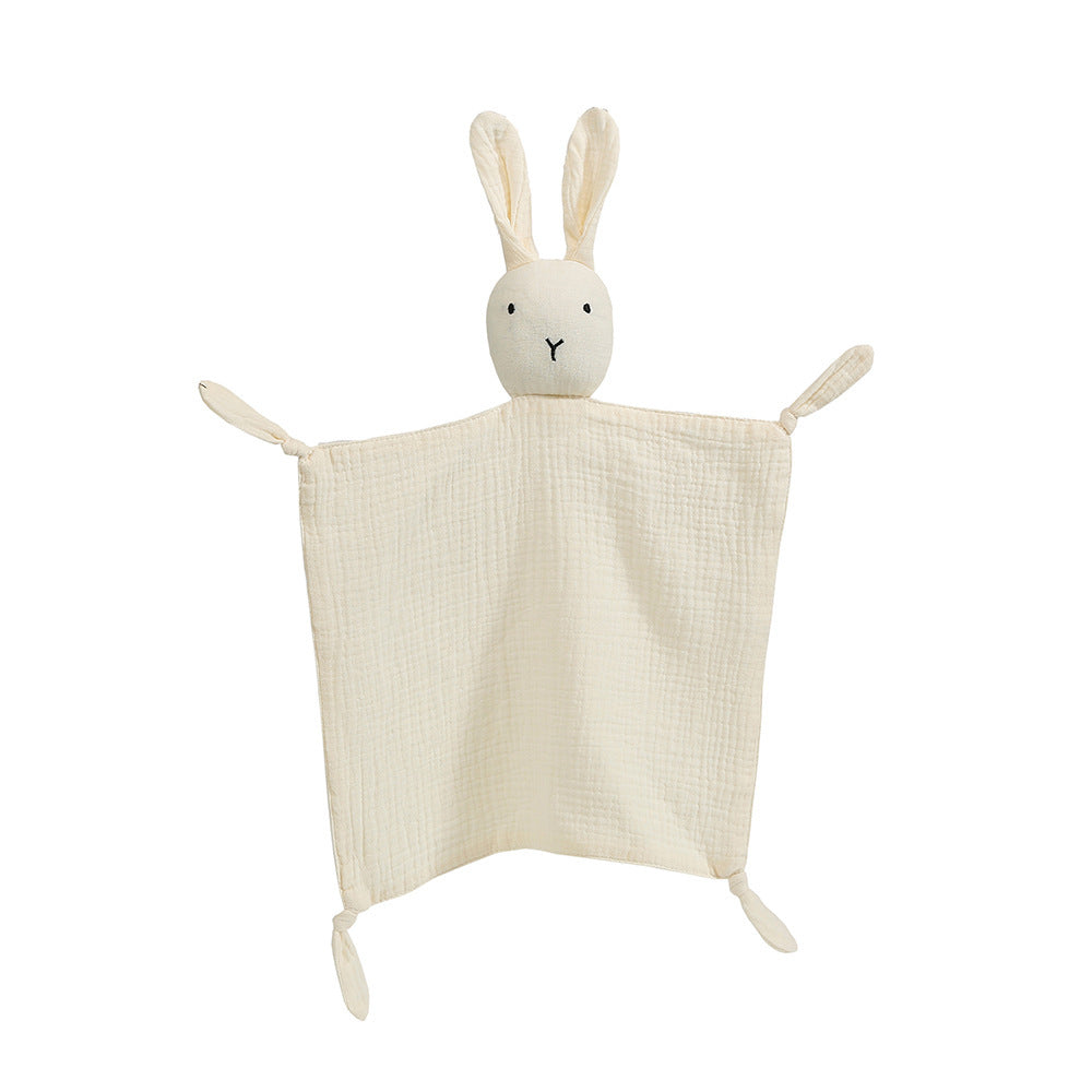HKM-039315 Cotton Gauze Sleeping Doll Rabbit with Towel - Infant Sensory Development Toy