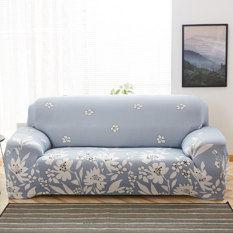 HKM-039315 Modern Stretch Sofa Cover in Vine Blossoms for Combination Sofas - Various Sizes Available