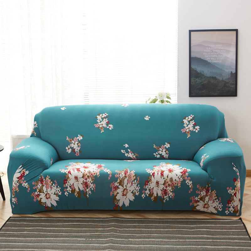 HKM-039315 Modern Stretch Sofa Cover in Vine Blossoms for Combination Sofas - Various Sizes Available